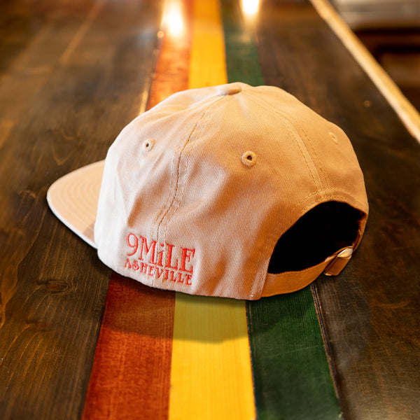 Red, Gold, and Green "One Love" Script, Khaki Hat